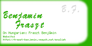 benjamin fraszt business card