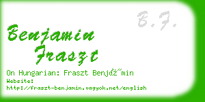 benjamin fraszt business card